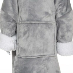 Sweat Plaid à Capuche Ours Gris Enfant Atmosphera -Accueil Décoration Boutique sweat plaid a capuche ours gris enfant atmosphera 3