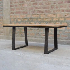 Table à Manger Bois Et Pieds Métal En U -Accueil Décoration Boutique table a manger bois et pieds metal en u 3