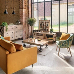 Table Basse Silas Bois Massif Atmosphera -Accueil Décoration Boutique table basse manguier bois massif atmosphera 7