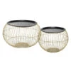 Table Basse X2 Métal Doré Alya Atmosphera -Accueil Décoration Boutique table basse x2 metal dore alya atmosphera