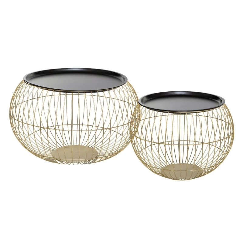 Table Basse X2 Métal Doré Alya Atmosphera 3 Table Basse X2 Métal Doré Alya Atmosphera