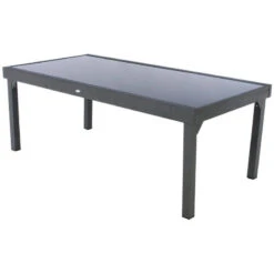 Table Rectangulaire Ext. Verre Piazza 12 P. Graphite Hespéride -Accueil Décoration Boutique table piazza extensible 12 personnes hesperide anthracite graphite 2