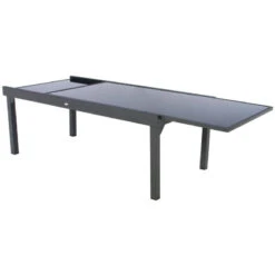 Table Rectangulaire Ext. Verre Piazza 12 P. Graphite Hespéride -Accueil Décoration Boutique table piazza extensible 12 personnes hesperide anthracite graphite 3