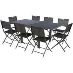 Table Rectangulaire Extensible Piazza 8 P. Graphite Hespéride -Accueil Décoration Boutique table rectangulaire extensible piazza 8 personnes graphite hesperide 5