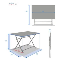 Table Rectangulaire Pliante Greensboro 4p Vert Olive Hespéride -Accueil Décoration Boutique table rectangulaire exterieure greensboro vert olive hesperide 3