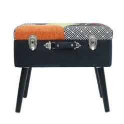 Tabouret Coffre Valise Patchwork Sur Pieds -Accueil Décoration Boutique tabouret coffre valise patchwork sur pieds 6
