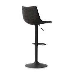 Tabouret De Bar Réglable Trevi PU Noir -Accueil Décoration Boutique tabouret de bar reglable trevi pu noir 2