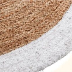 Tapis En Jute Bord Blanc D120 Atmosphera -Accueil Décoration Boutique tapis en jute bord blanc d120 atmosphera 3