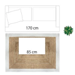 Tapis Jute Naturel Bord Blanc 120x170 Atmosphera 8 Tapis Jute Naturel Bord Blanc 120x170 Atmosphera -Accueil Décoration Boutique tapis jute naturel bord blanc 120x170 atmosphera 2