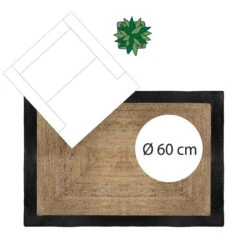 Tapis Jute Naturel Bord Noir 120x170 Atmosphera -Accueil Décoration Boutique tapis jute naturel bord noir 120x170 atmosphera 2