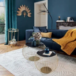 Tapis Rectangulaire Relief Feuille 160x230 Atmosphera -Accueil Décoration Boutique tapis rectangulaire relief feuille 160x230 atmosphera 1 7