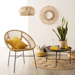 Tapis Rond Ajouré En Jute Atmosphera -Accueil Décoration Boutique tapis rond ajoure en jute atmosphera 2