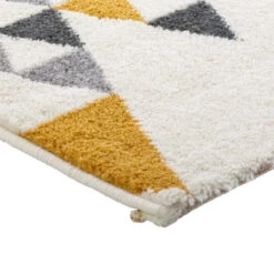 Tapis Triangle 120x170 Ilan Moutarde Atmosphera -Accueil Décoration Boutique tapis triangle 120x170 ilan moutarde atmosphera 2