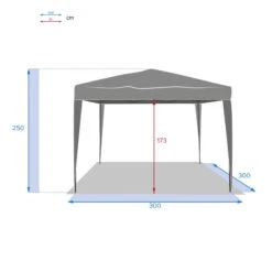 Tonnelle Pliante Carrée Hespéride 3x3m Easy Up Gris Ardoise -Accueil Décoration Boutique tonnelle pliante hesperide 3x3m easy up gris ardoise 5