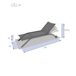 Transat Milenio émeraude Et Graphite Hespéride -Accueil Décoration Boutique transat milenio emeraude et graphite hesperide 3
