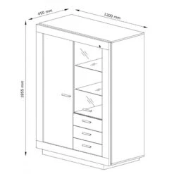 Vitrine 2 Portes 3 Tiroirs Marseille -Accueil Décoration Boutique vitrine 2 portes 3 tiroirs marseille 4