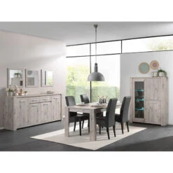 Vitrine 3 Portes LED Coloris Bois Clair Warschau 8 Vitrine 3 Portes LED Coloris Bois Clair Warschau -Accueil Décoration Boutique vitrine 3 portes led coloris bois clair warschau 2