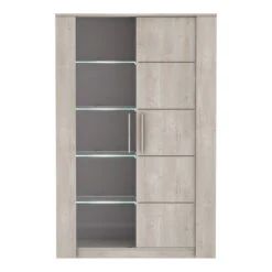 Demeyere Vitrine LED 2 Portes CANNES Chêne Champagne/béton Clair 11 Demeyere Vitrine LED 2 Portes CANNES Chêne Champagne/béton Clair -Accueil Décoration Boutique vitrine led 2 portes cannes chene champagne beton clair 2
