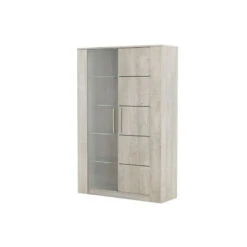 Demeyere Vitrine LED 2 Portes CANNES Chêne Champagne/béton Clair 13 Demeyere Vitrine LED 2 Portes CANNES Chêne Champagne/béton Clair -Accueil Décoration Boutique vitrine led 2 portes cannes chene champagne beton clair 4