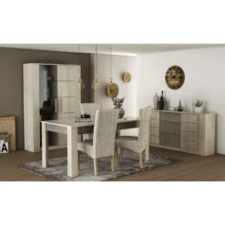 Demeyere Vitrine LED 2 Portes CANNES Chêne Champagne/béton Clair 14 Demeyere Vitrine LED 2 Portes CANNES Chêne Champagne/béton Clair -Accueil Décoration Boutique vitrine led 2 portes cannes chene champagne beton clair 5